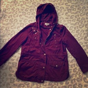 Charlotte Russe maroon utility jacket